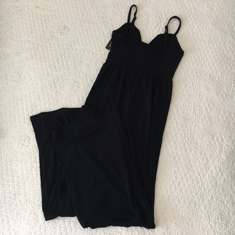 NWT Express Wide Leg V-Wire Jumpsuit Black Women's XXS - Picture 4 of 10